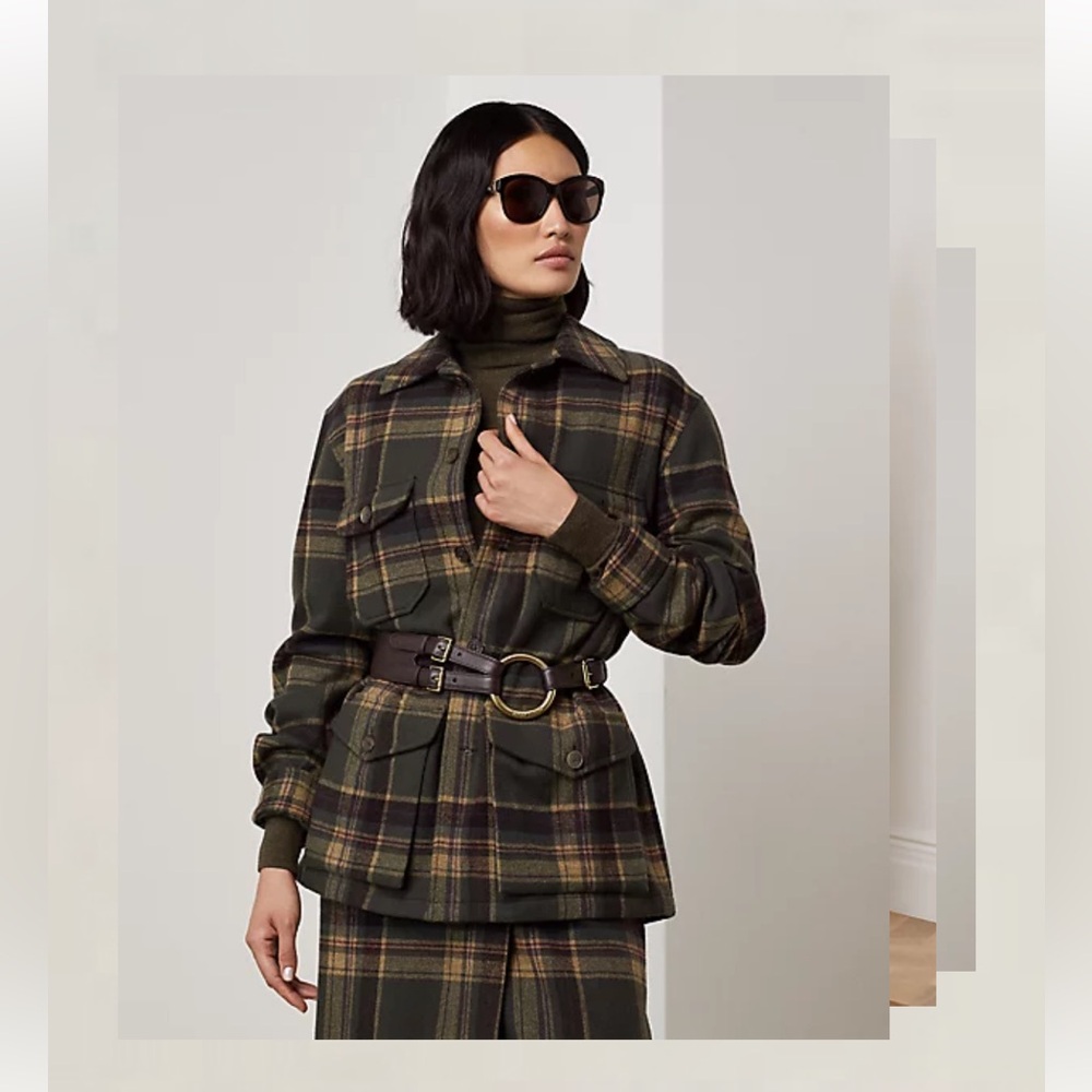 Ralph lauren Purple Label Andrya Plaid Shirt Jacket